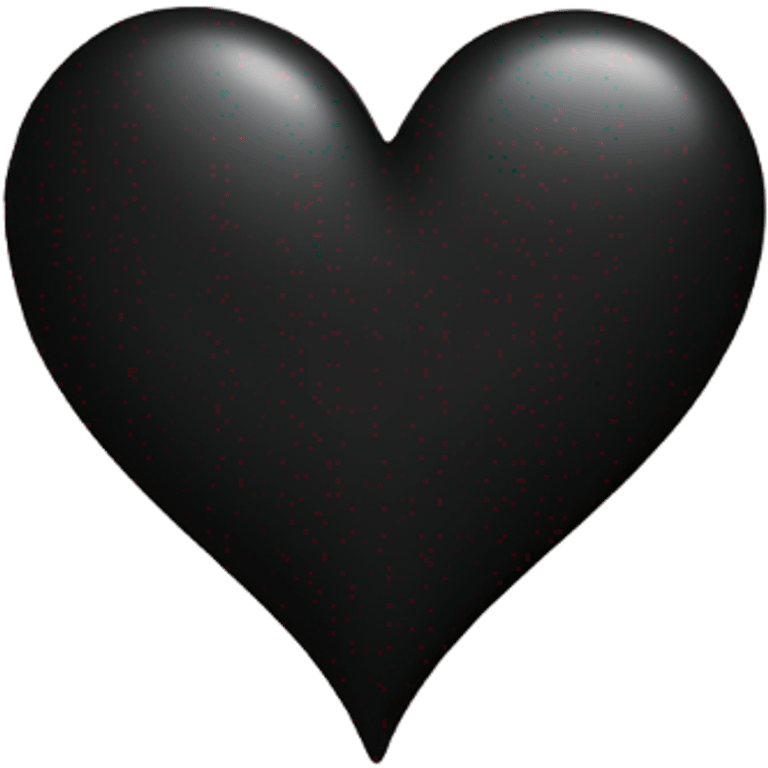 A black heart with Desmond inside of it with white letters  emoji