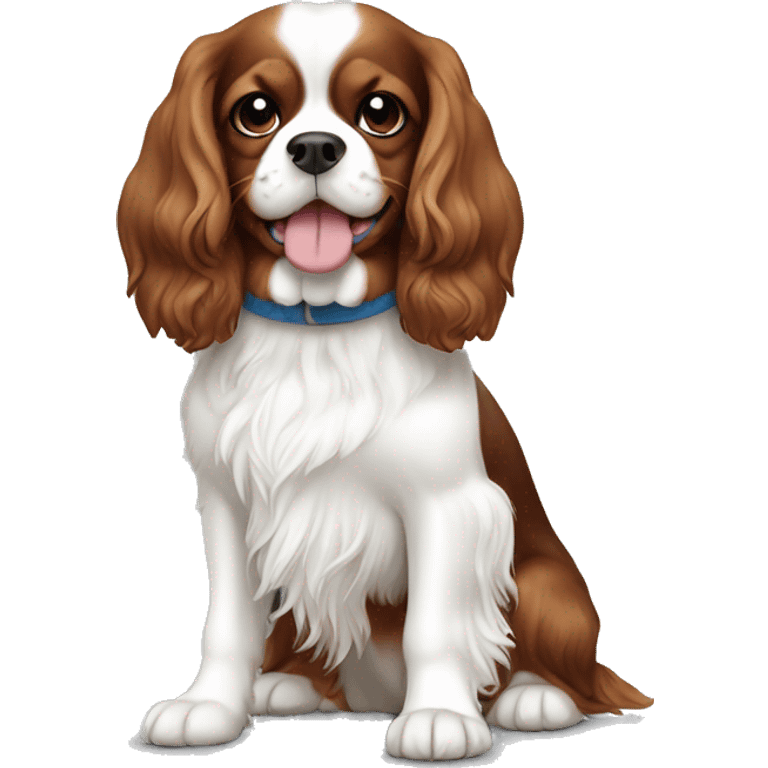 White and Brown, Cavalier King Charles Spaniel emoji