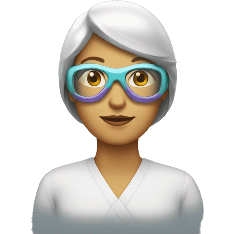 mam with goggle emoji