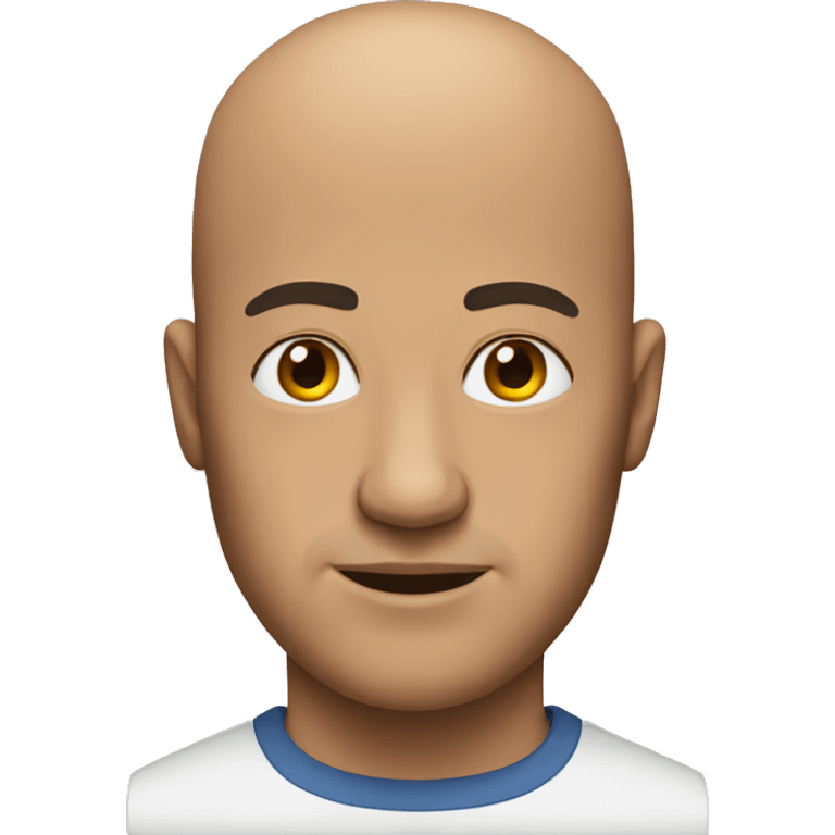 A man with a bald head emoji