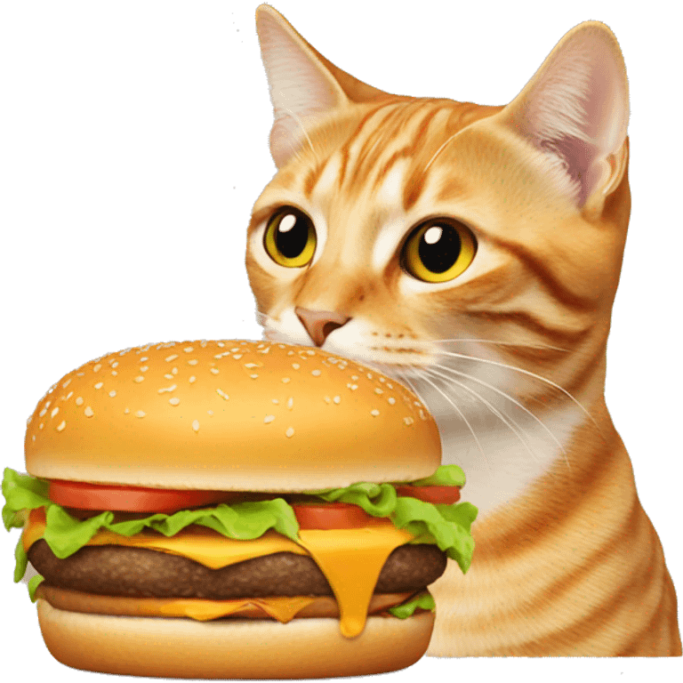 Cat eating a burger  emoji