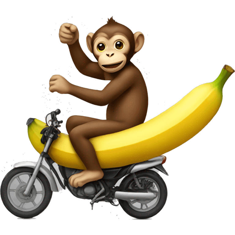 Monkey riding a banana emoji