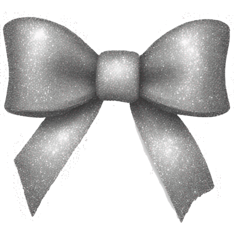 silver glitter small bow emoji