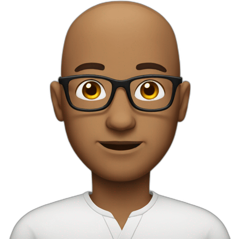 bald man with glasses emoji