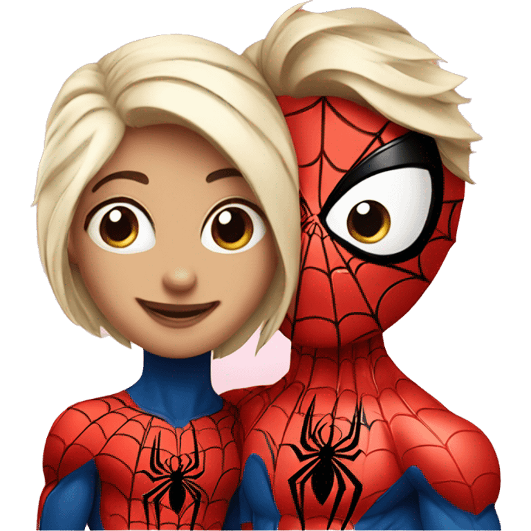 Spider Man in love emoji