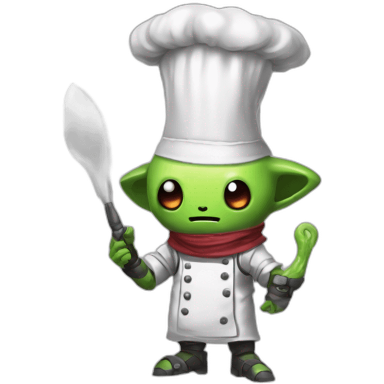 alien chef scifi roguelike rpg style inspired by slay the spire digital art emoji