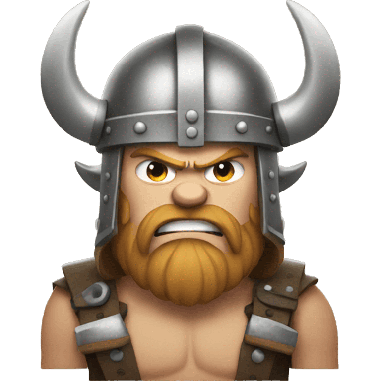 angry viking without viking horns emoji