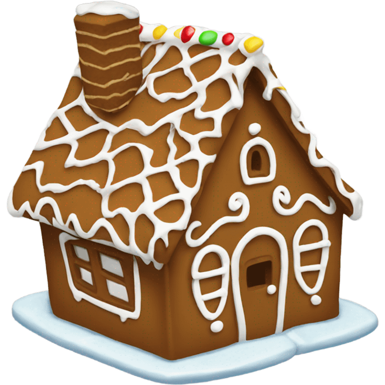 Broken Gingerbread house  emoji