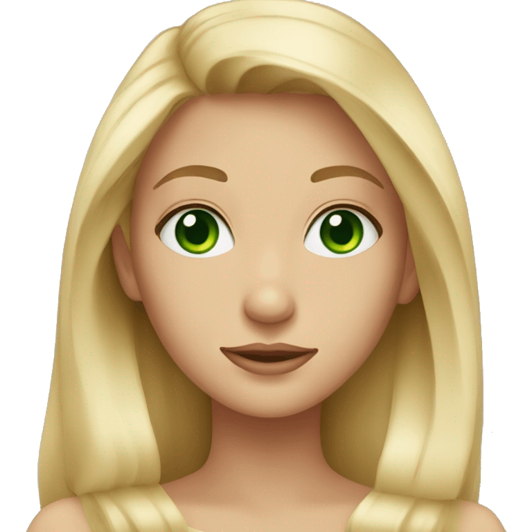 Blonde girl with green eyes  emoji