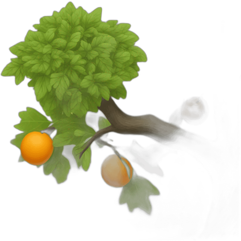 Outumm tree with orange leaf emoji