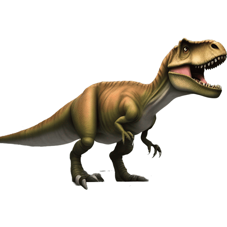 t-rex on a space-ship emoji