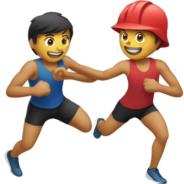 Passing the baton to another emoji