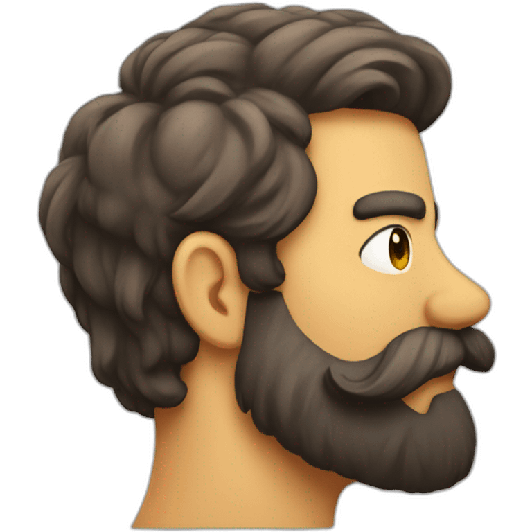 Big beared and mushtach emoji