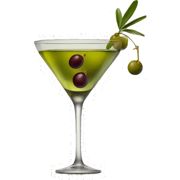 Cocktail with olives in emoji