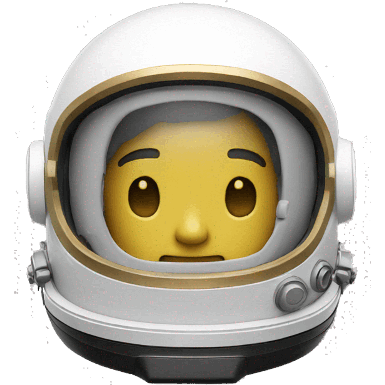 astronaut modern helmet only from front with gold visor emoji