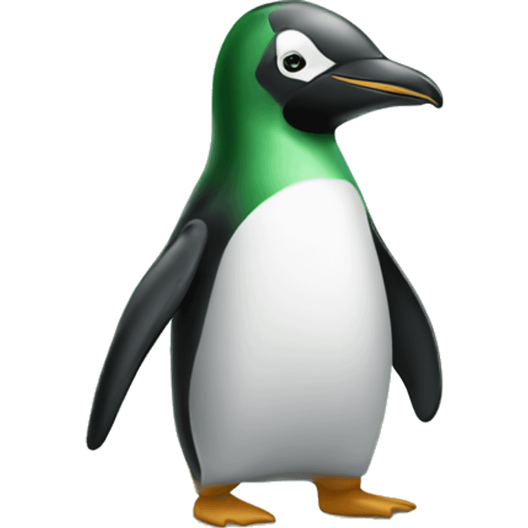 all green friendly pinguin emoji