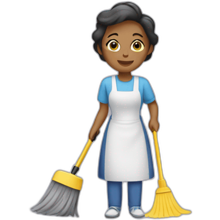 the cleaning lady shows the fact emoji