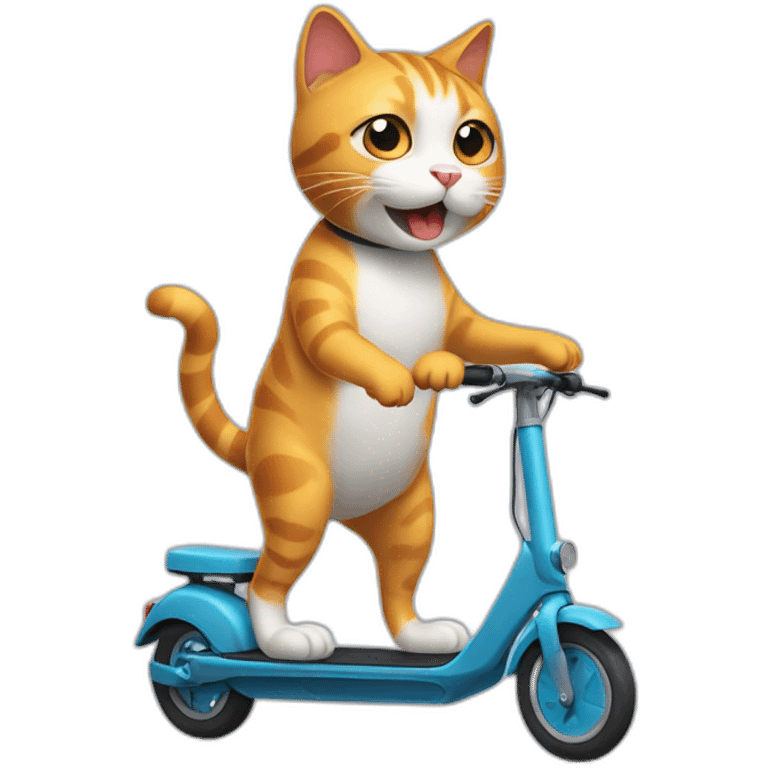 cat on a trotinette emoji