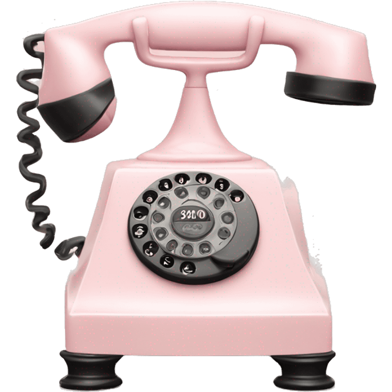 Pale pink 20th century telephone emoji