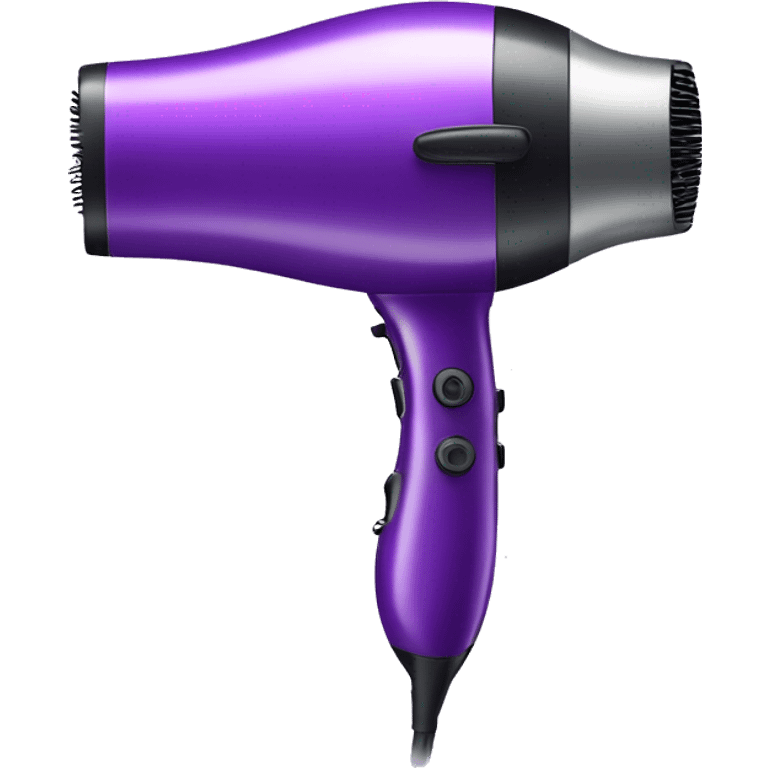 Realistic purple hair dryer isolated  emoji