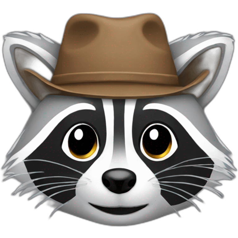 Raccoon hat emoji