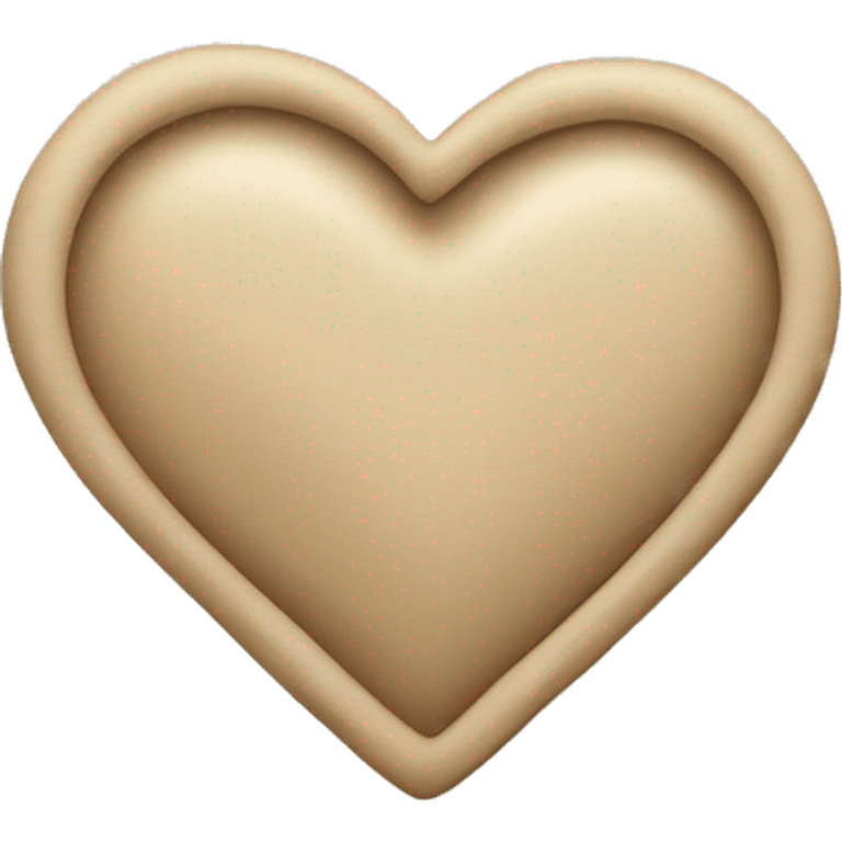 Beige heart emoji