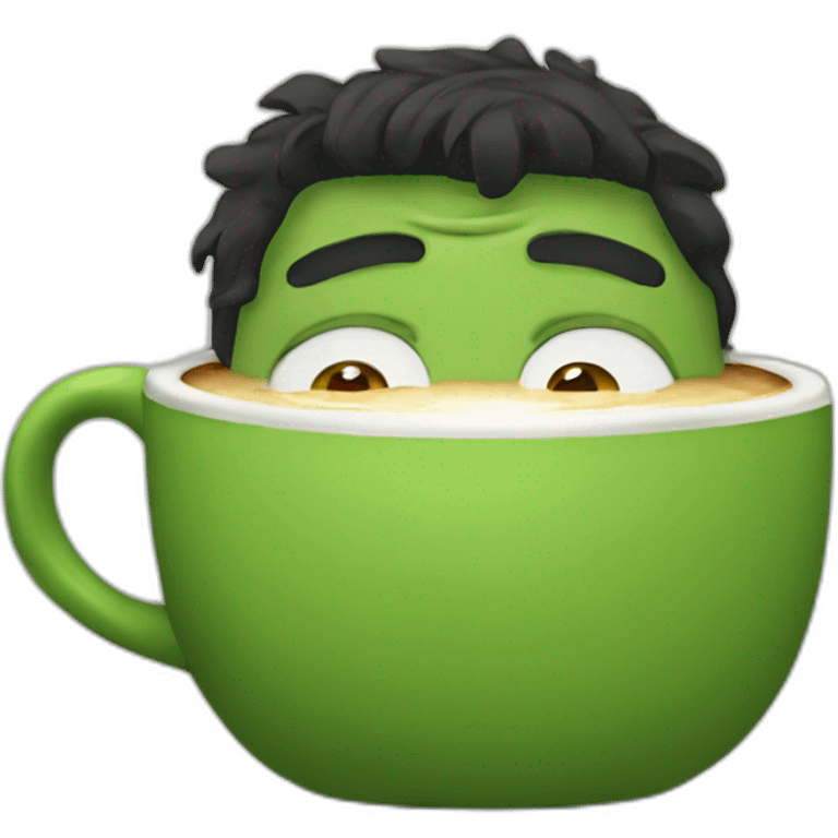 Hulk drinking cappuccino  emoji