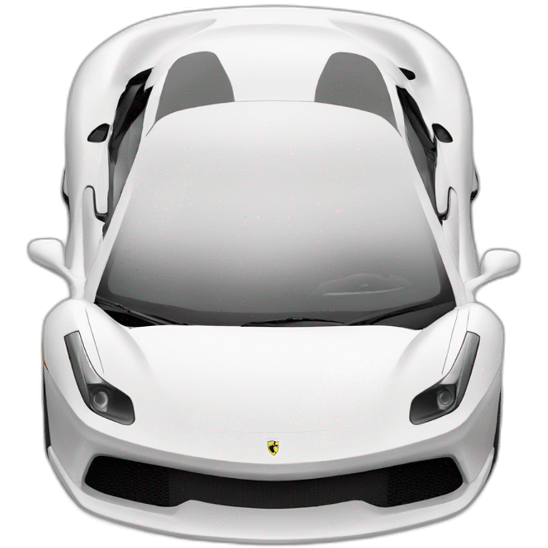 white ferrari emoji