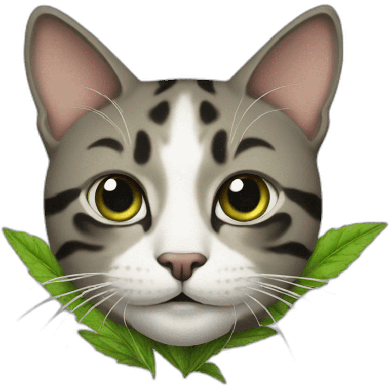 Cat-weed emoji