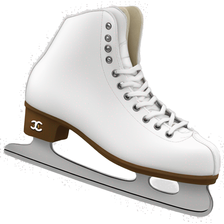 Chanel logo Figure skates white emoji