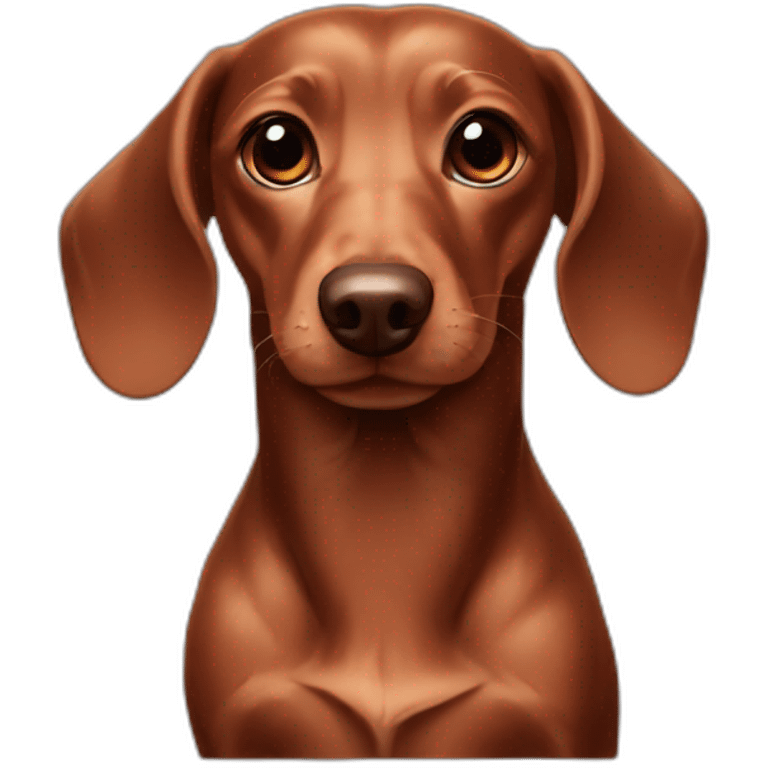 dachshund chocolate ball red emoji