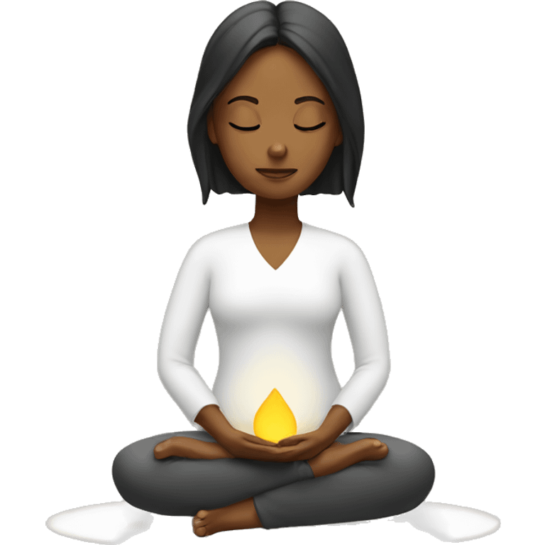 Meditation girl emoji