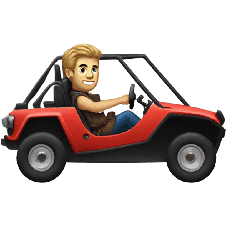 Colton Peters on a dune buggie emoji