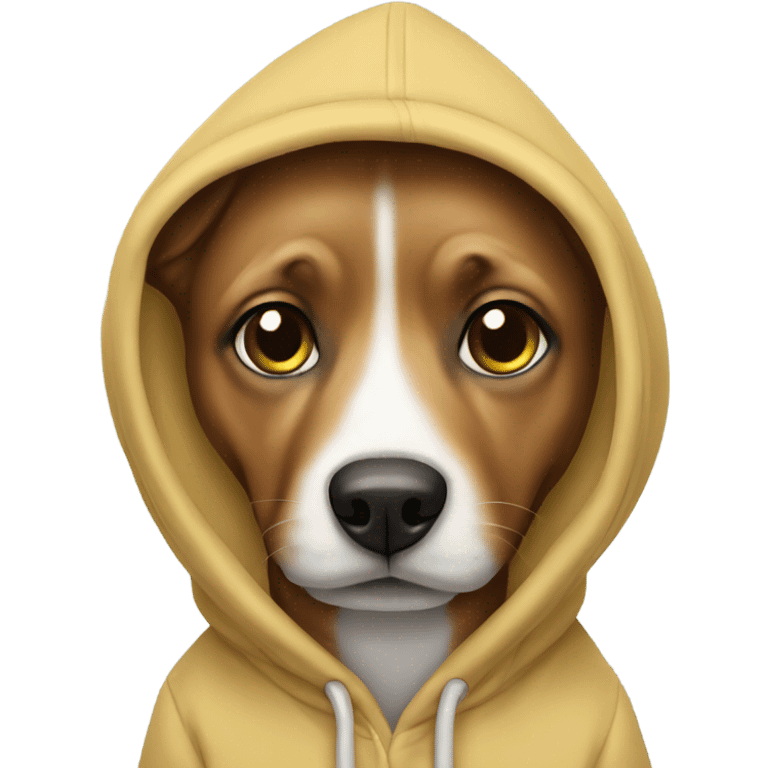 Dog wearing a hoodie  emoji