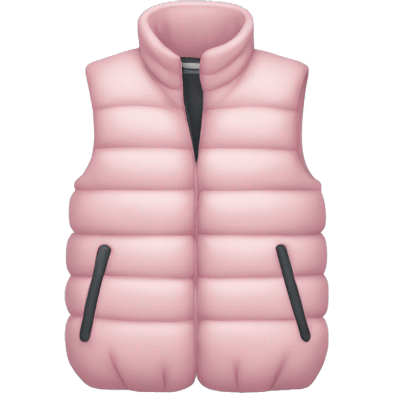 Light pink puffer vest emoji