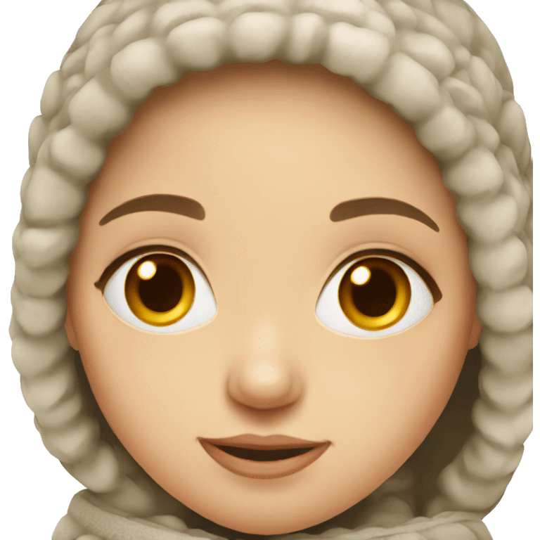 Russian girl in winter  emoji