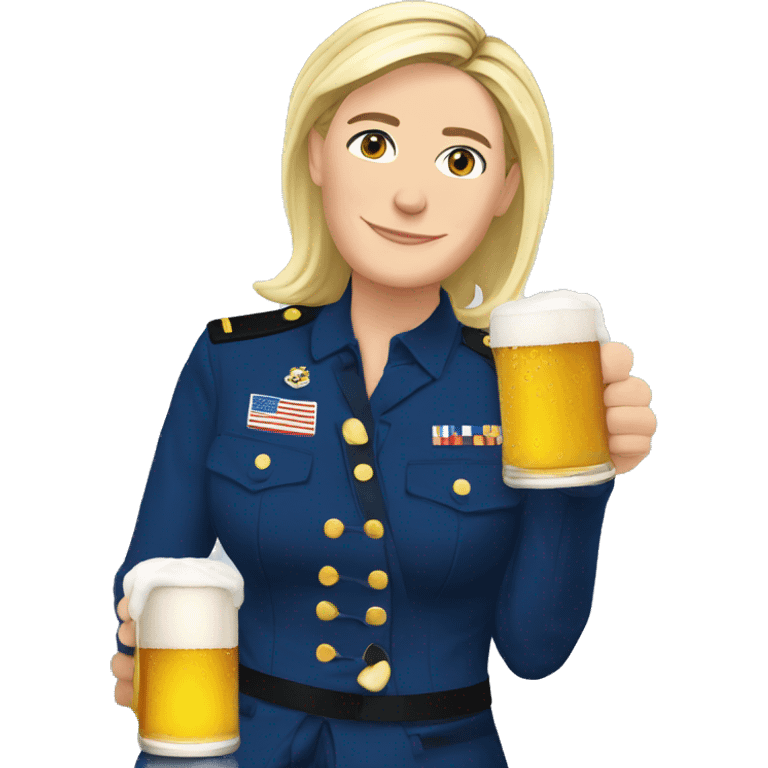 Marine le pen who drink beer emoji