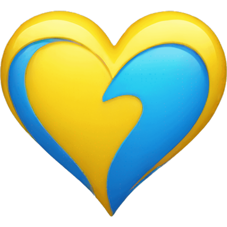 yellow-blue heart emoji