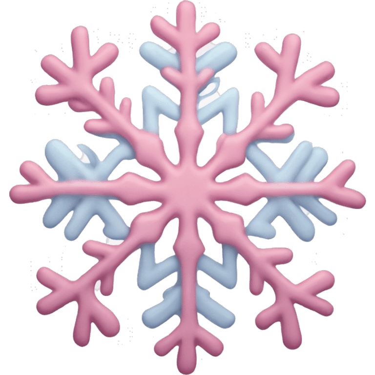 pastel pink snowflake  emoji