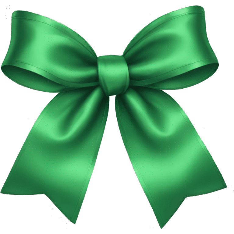 Green satin bow emoji