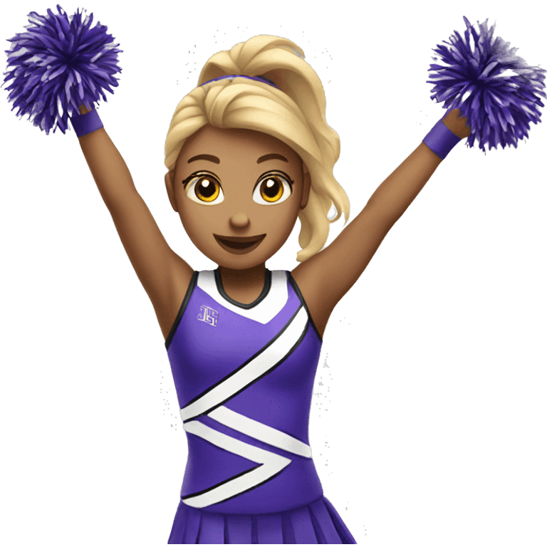 Cheerleader flying emoji