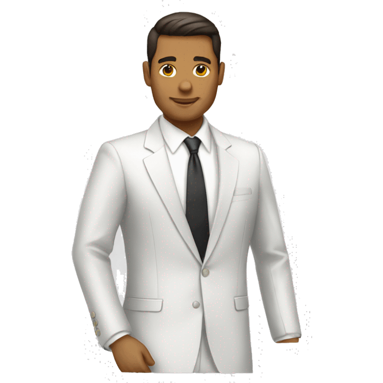 traje blanco hombre emoji