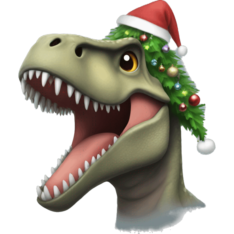 Dinosaur Christmas  emoji