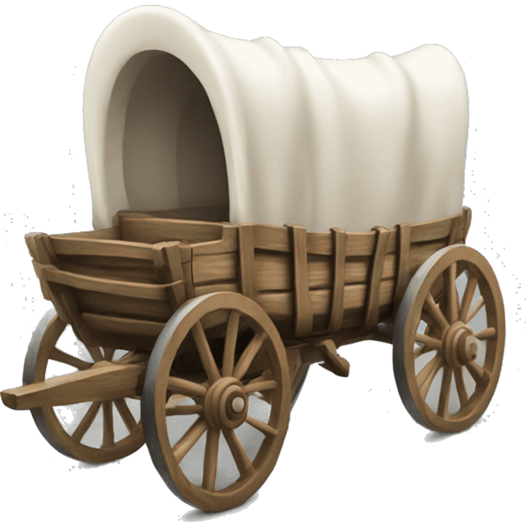 An Oregon trail wagon emoji