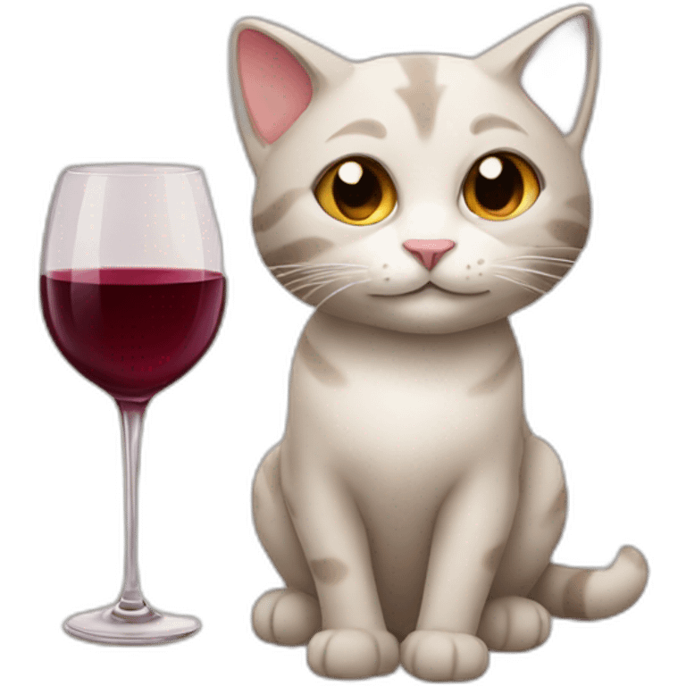 cat with wineglass emoji