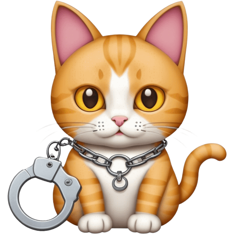 cat handcuff emoji