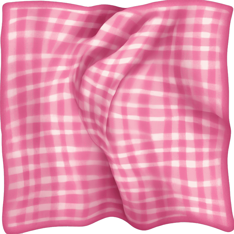 Pink blanket folded with Vichy emoji