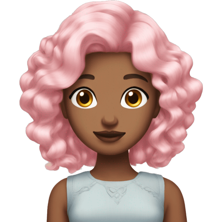 Cœur pastel rose hair emoji