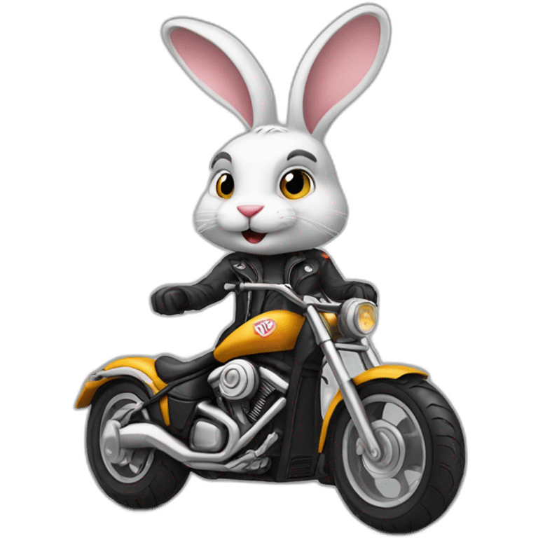 Biker bunny emoji