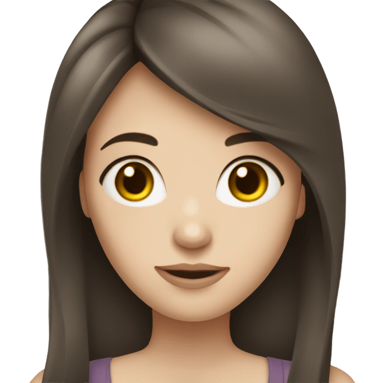 brunette girl with pale skin  emoji